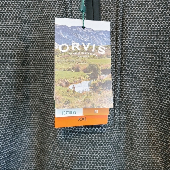Orvis Men's Black Quarter Zip Fleece Lined Pullover Sweater Sz XXL - Picture 4 of 12